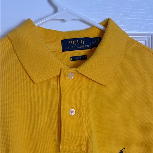 Polo by Ralph Lauren Men's Bright Yellow Polo Shirt - Picture 2 of 2